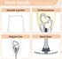 Silver Creative Heart Set with Diamonds Champagne Flutes - Wedding Glasses for Bride & Groom